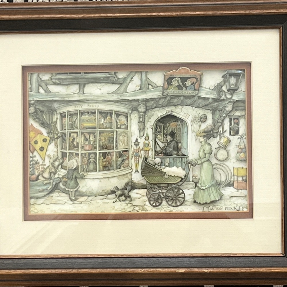 Anton Pieck Art Print in Wooden Frame - Picture 12 of 13